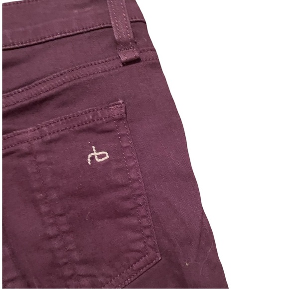 rag & bone Women's Burgundy/ Wine Skinny Jeans Size 28 (Tag says 25) - Picture 3 of 8